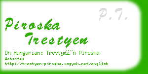 piroska trestyen business card